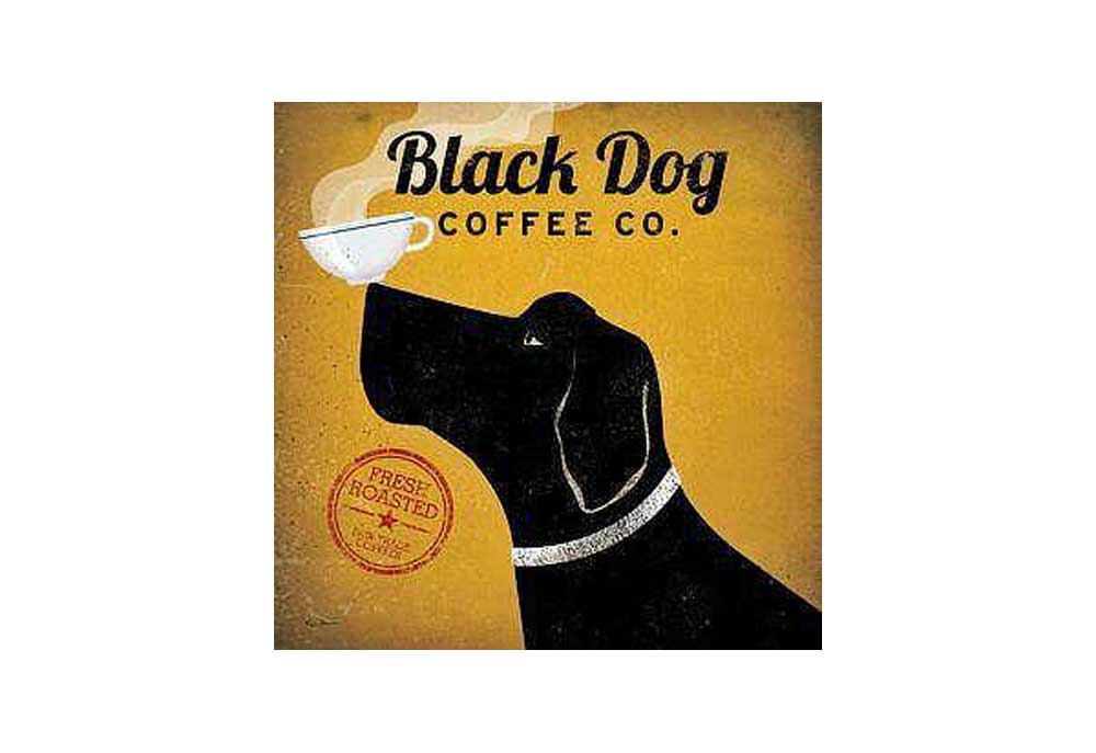Black Dog Coffee Co. Poster Print Ryan Fowler | Posters of Dogs
