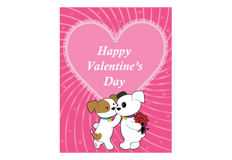 Puppy Love Valentine's Day Card