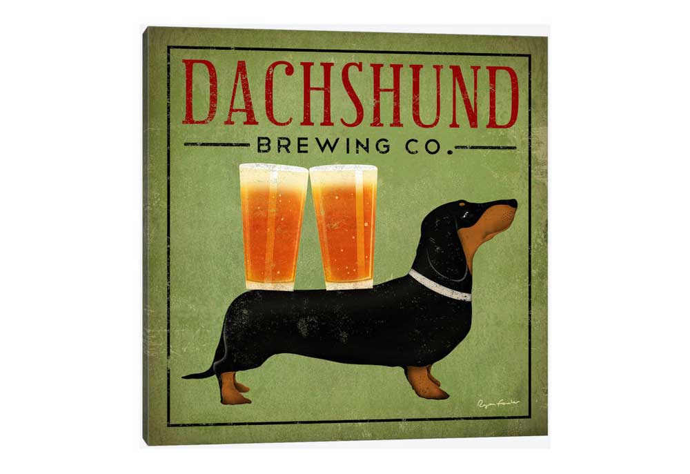 Dachshund Brewing Co. Poster Print by Ryan Fowler | Dog Posters and Prints