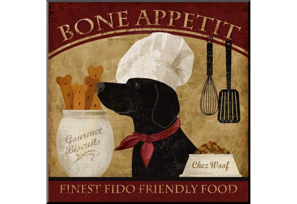 Bone Appetit Dog Poster Print by Conrad Knutsen | Dog Posters and Prints