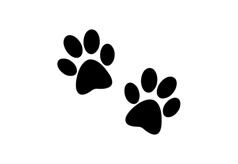 Clip Art of a Set of Dog Animal Paw Prints | Dog Clip Art Pictures