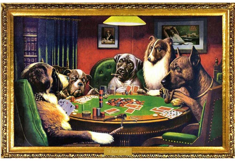 Poker Playing Dogs Poster | Dog Posters Art Prints