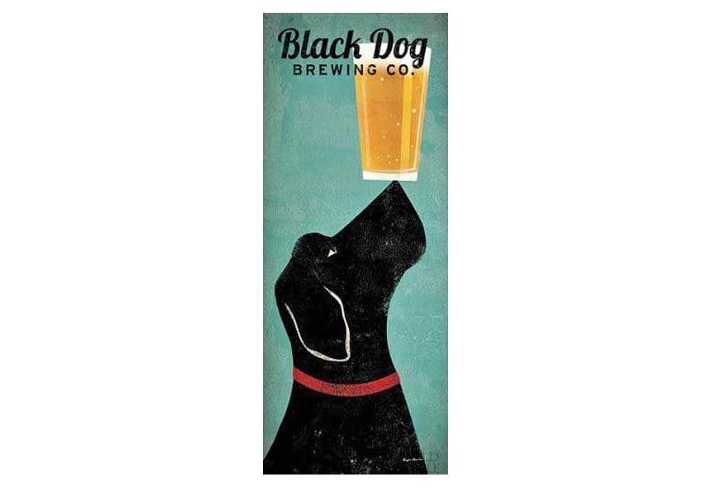 Dog Art Print 'Black Dog Brewing Co.' by Ryan Fowler | Dog Posters and Prints